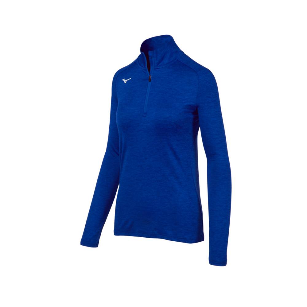 Maglione Mizuno Alpha ½ Cerniera Donna - Blu Reale - 31450-YDGK